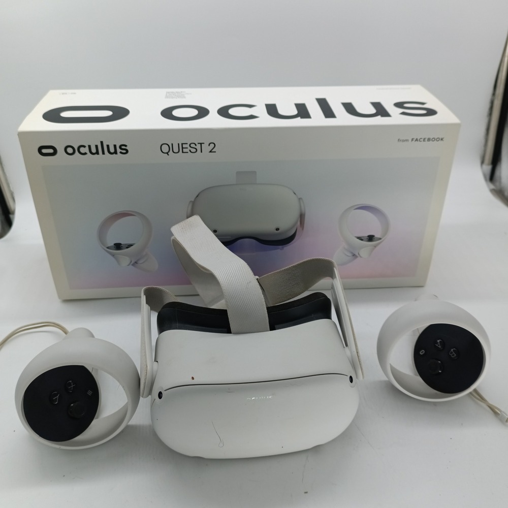 Oculus Quest 2 64GB VR Headset with Controllers and Box KW49CM White VR System